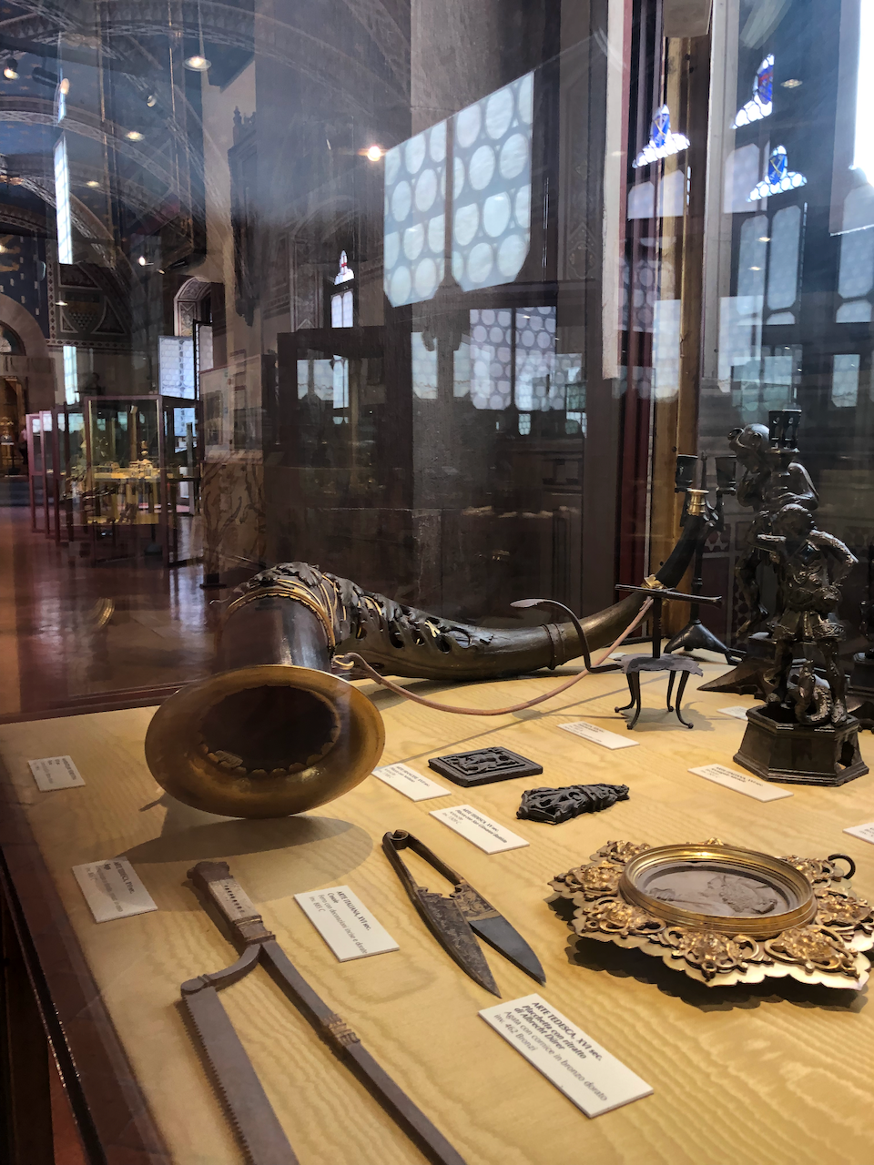 PPhotograph of a brass instrument from a museum in Florence, Italy