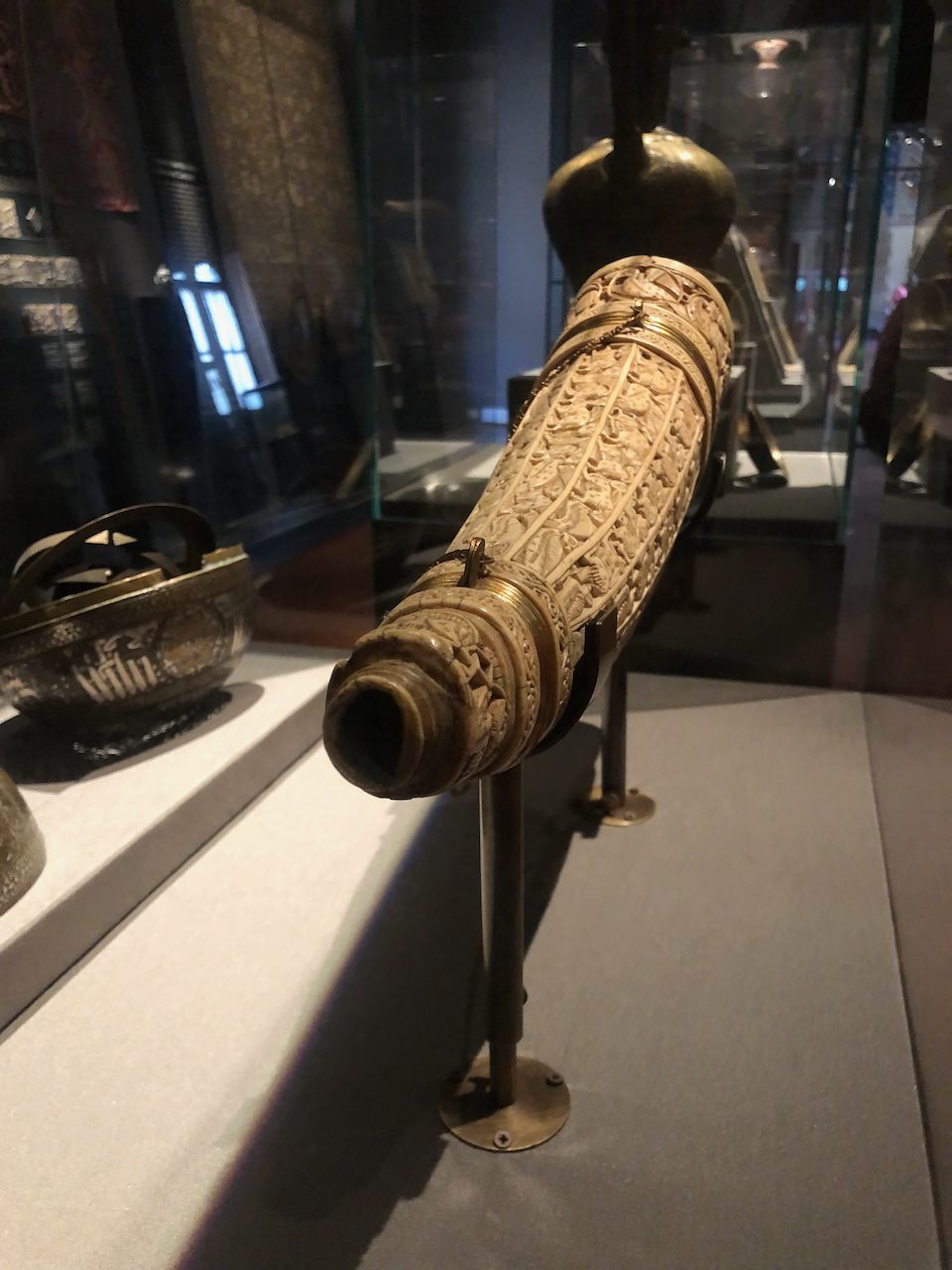 Photograph of a brass instrument from a museum in Florence, Italy