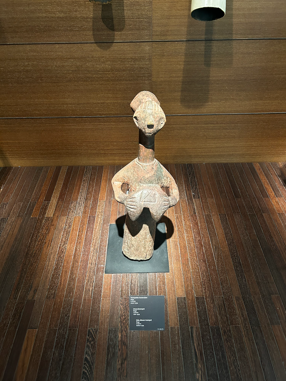 Photograph of (a) brass instrument(s) from the Musical Instruments Museum in Brussels, Belgium
